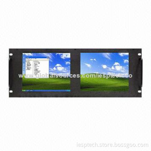 Rack Mount Industrial Computer, Dual Display Screen, 2 x 8.4" LCD, D2550 CPU/2GB RAM/320GB HDD